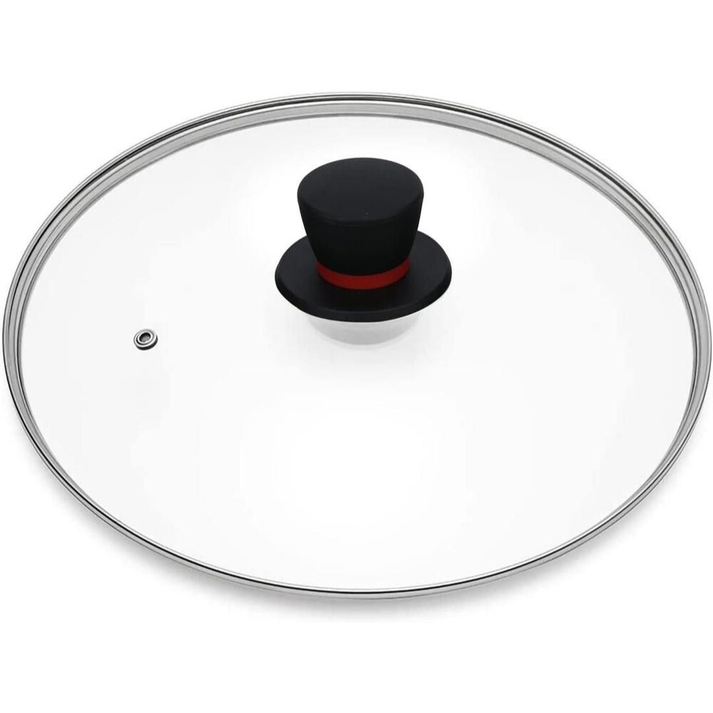 12 Inch Tempered Glass Lid for Lodge 12" Cast Iron, Bakelight round knob